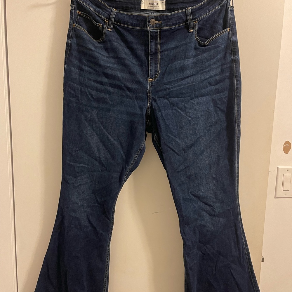 Dark Blue Flared Jeans